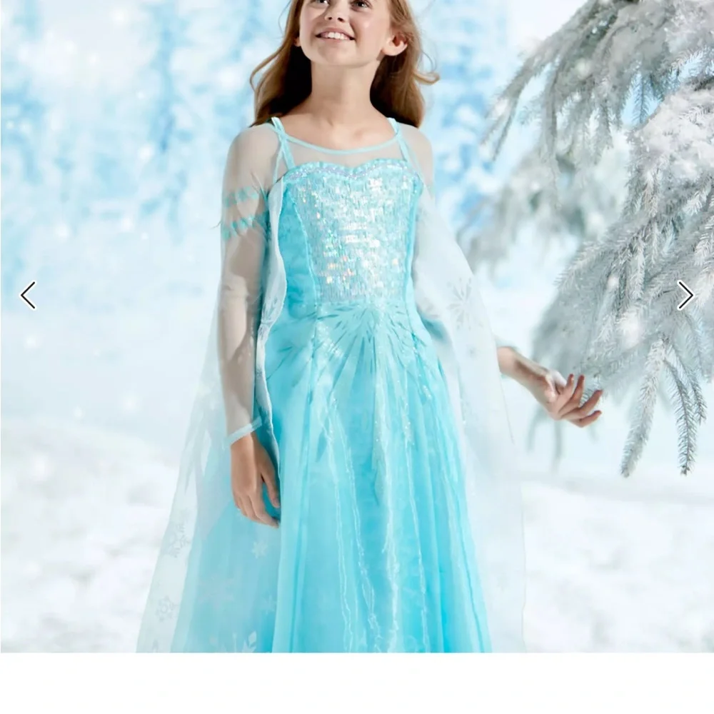 Official DISNEY Authentic Elsa Dress Kids 9/10 - Picture 3 of 10